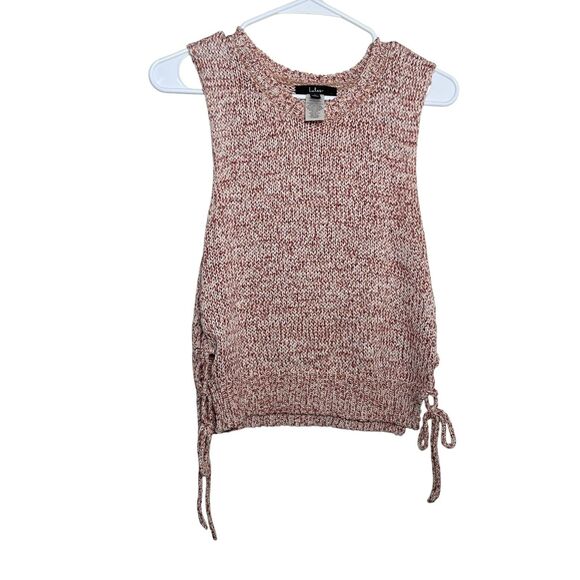 Lulus Tank Top Women's Medium Brown Knit Sleeveless Tie Round Neck Casual - Picture 1 of 10